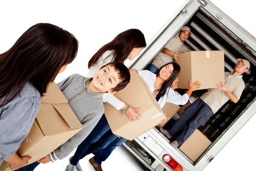 Removal team planning a move in Isleworth near residential streets