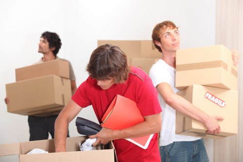 Prepared moving day checklist and boxes for a home removal in Isleworth