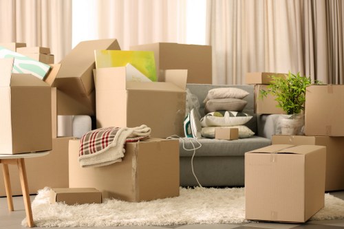 Professional team handling belongings during an Isleworth move