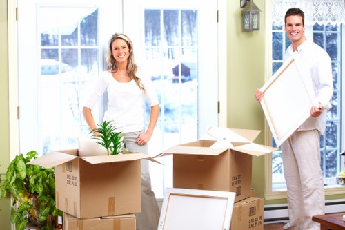 Unpacking boxes and organising a new home in Isleworth