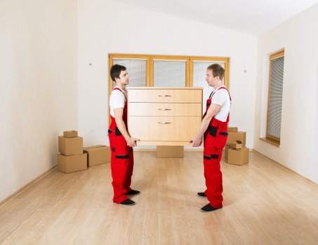 Packing boxes and IT equipment for an office relocation
